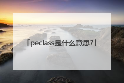 peclass是什么意思?